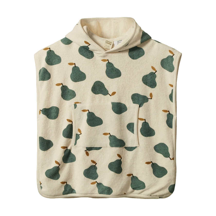 Nature Baby Poncho Towel - Pear Print