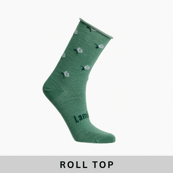 Lamington Merino Wool Roll Top Crew Socks | WOMAN | Heather