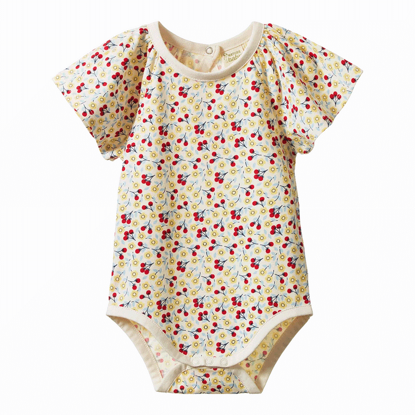 Nature Baby Faye Bodysuit - Kitchen Garden Print