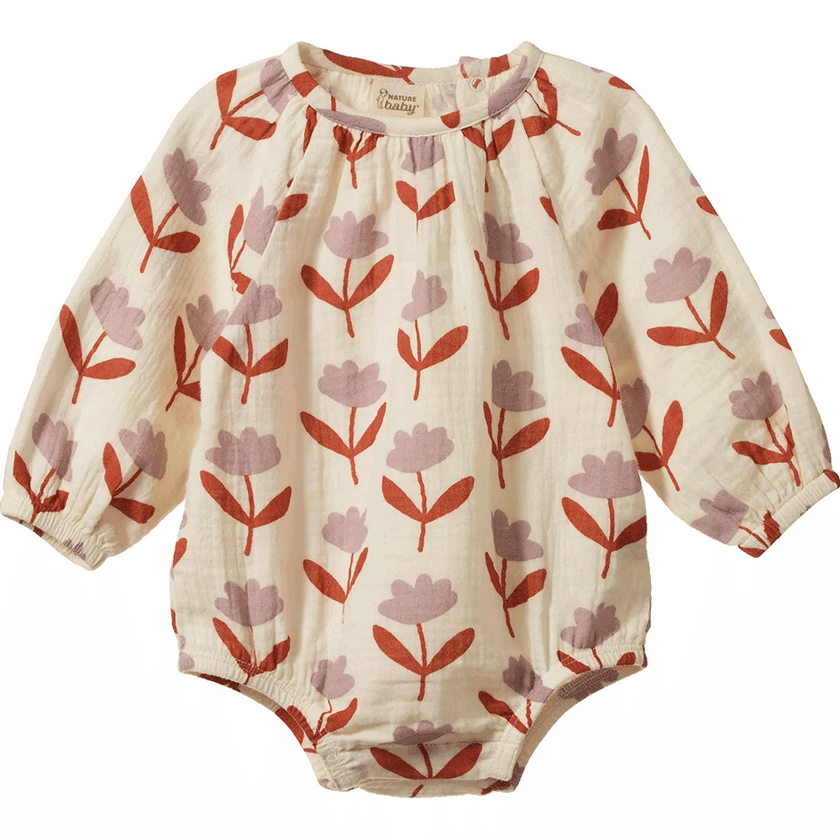 Nature Baby Meadow Bodysuit Muslin - Fleurette Print