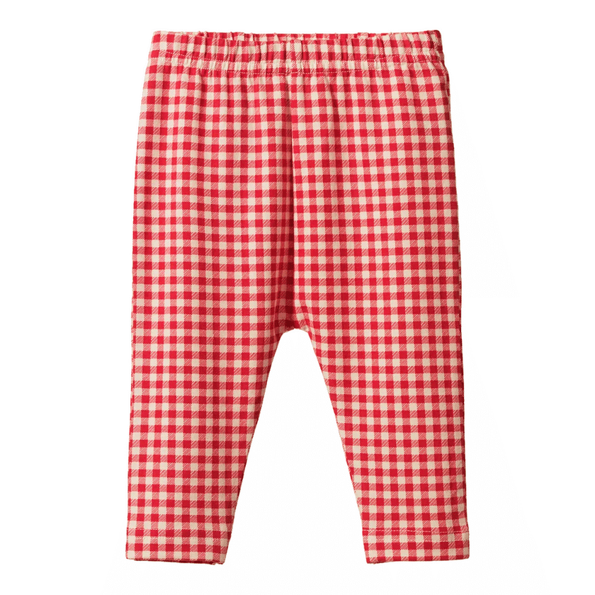 Nature Baby Leggings - Red Gingham