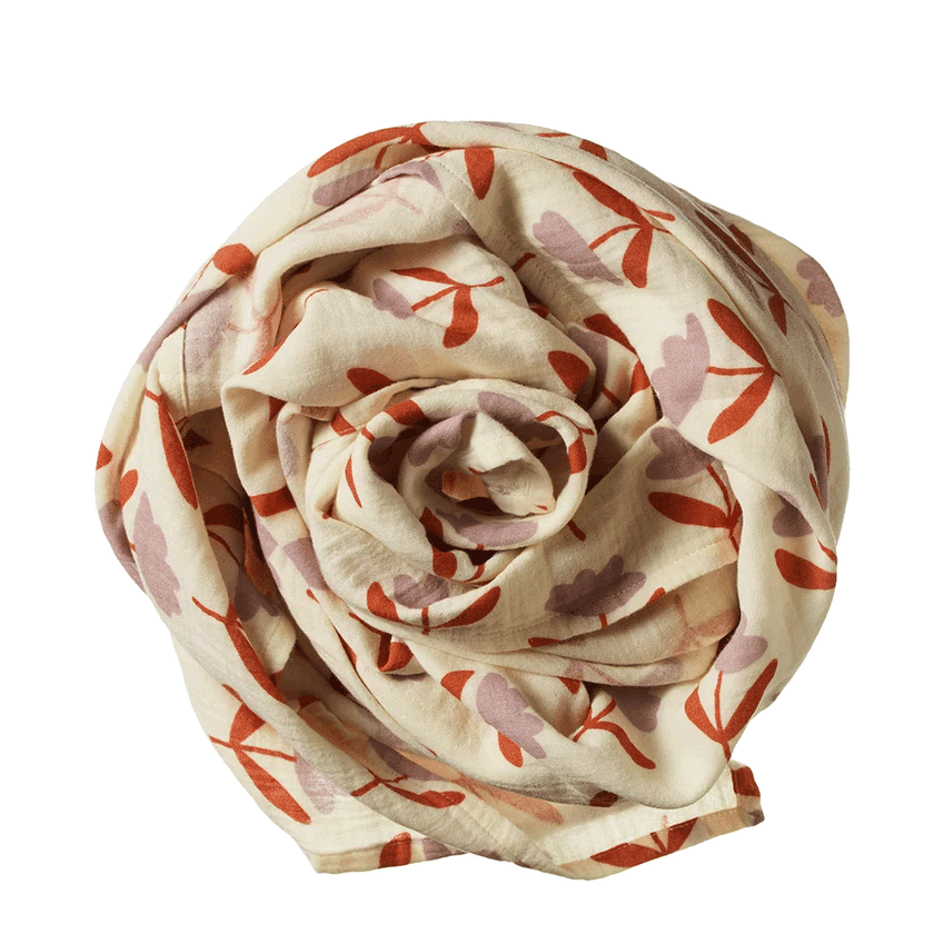 Nature Baby Muslin Wrap - Fleurette Print