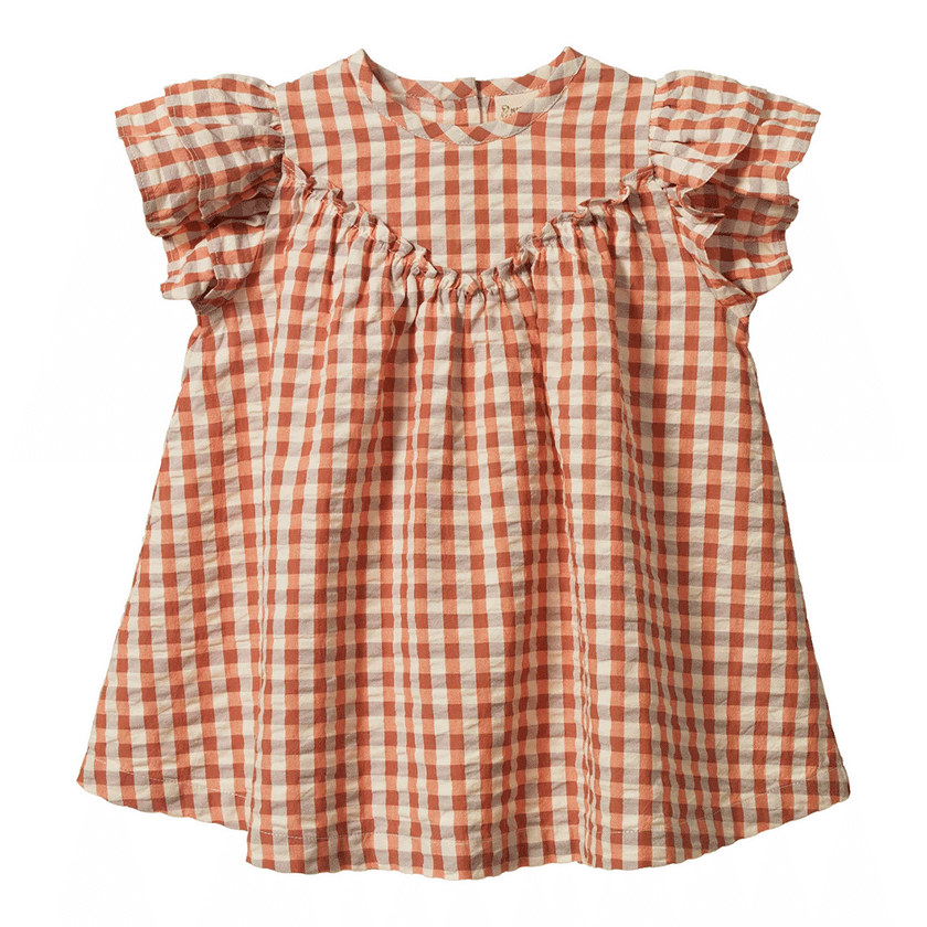 Nature Baby Una Dress - Dandelion Gingham