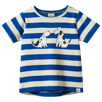 Nature Baby Long Sleeve River Tee - Dog Walk Blue Print