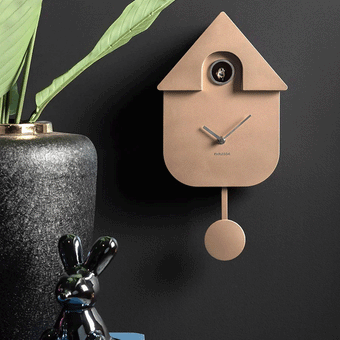 Karlsson Modern Cuckoo Clock - Metallic Rose Gold