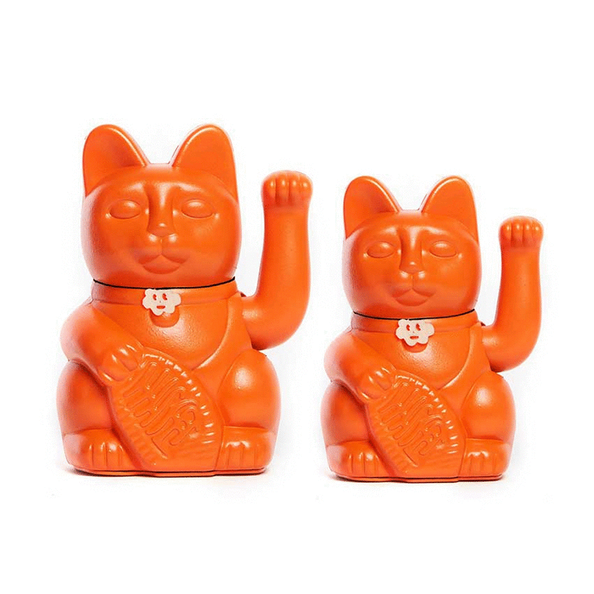Diminuto Cielo Luckycat Orange Decorative Tabletop Object