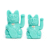 Diminuto Cielo Luckycat Turquoise Decorative Tabletop Object
