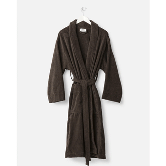 Citta Velour Cotton Robe - Cocoa