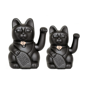 Diminuto Cielo Black Fortune Luckycat Decorative Tabletop Object