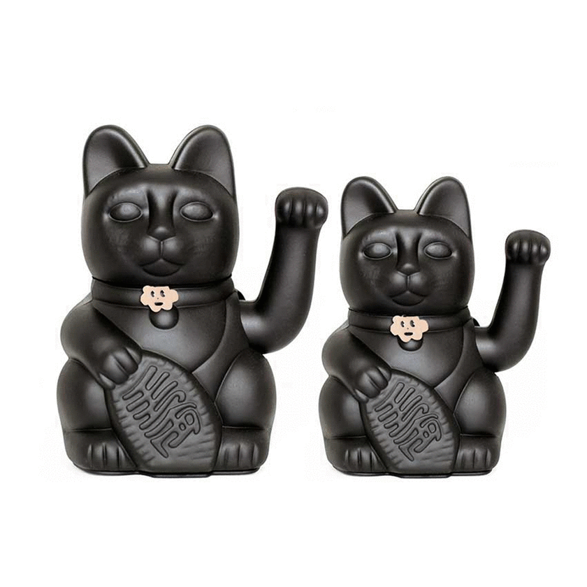 Diminuto Cielo Black Fortune Luckycat Decorative Tabletop Object