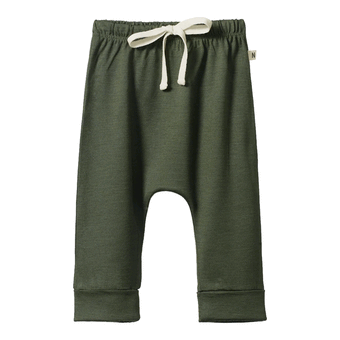 Nature Baby Merino Drawstring Pants - Thyme