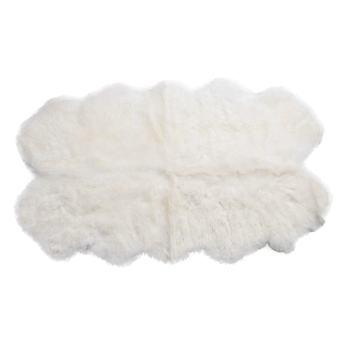 Auskin Long Wool Quarto Rug - Ivory