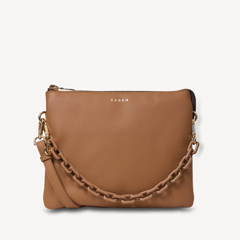 Saben Matilda Crossbody - Toffee + Tonal Chain