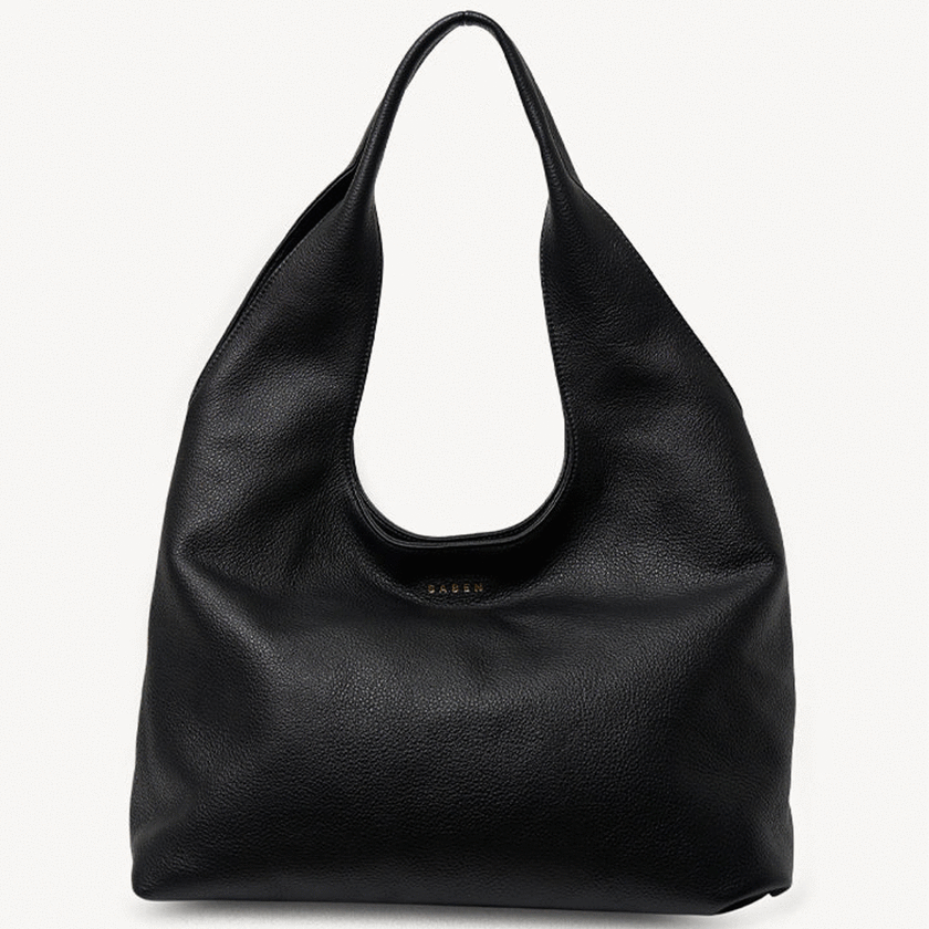 Saben Kip Shoulder Bag - Black Lightly Milled