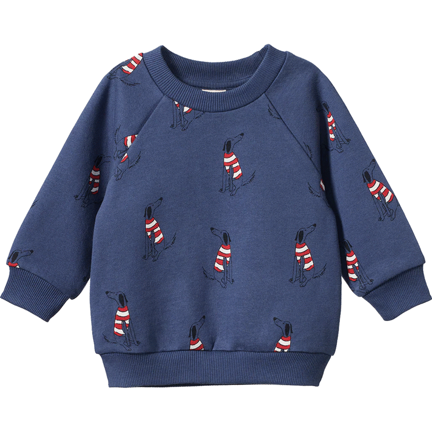Nature Baby Emerson Sweater - Best Friend Indigo Print