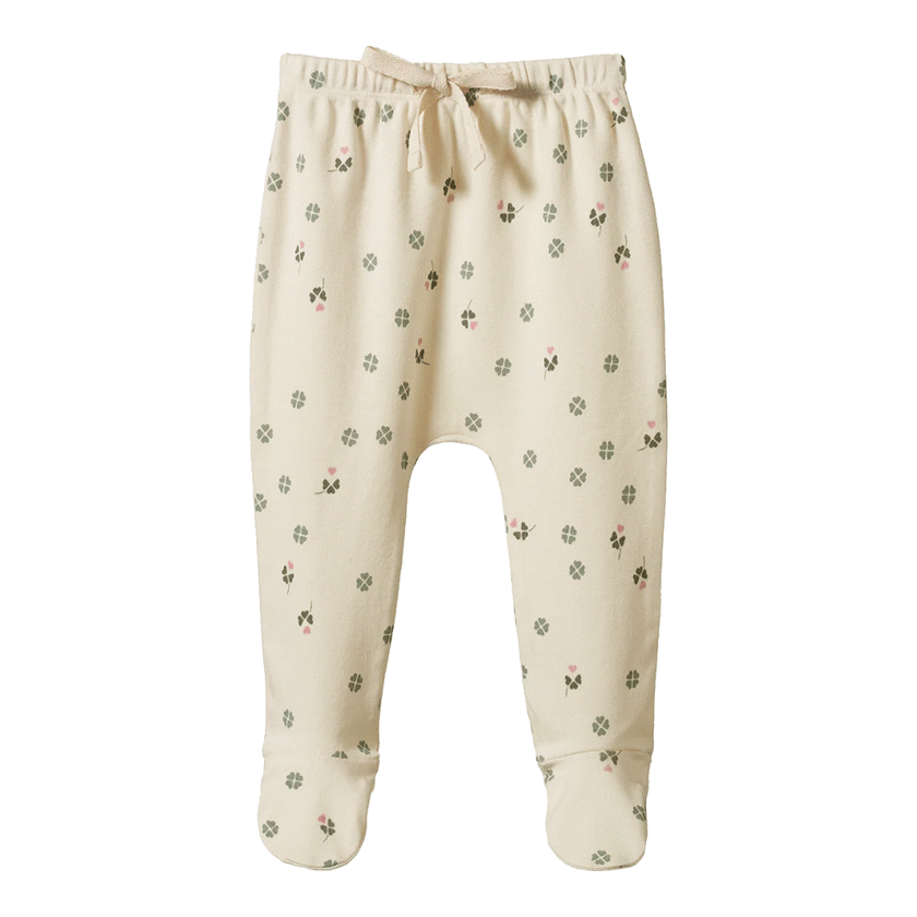 Nature Baby Footed Rompers - Lucky Print