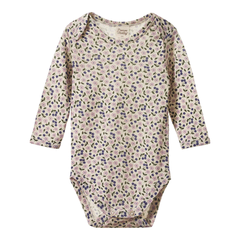 Nature Baby Merino Long Sleeve Bodysuit - Briarwood Lilac Print