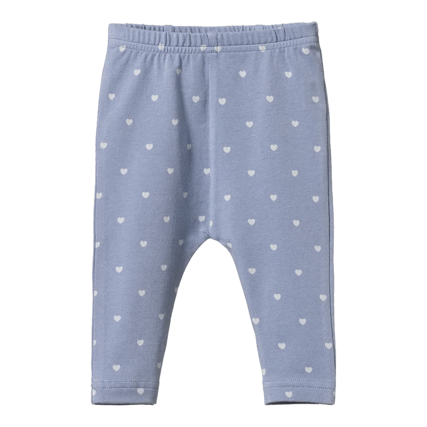 Nature Baby Leggings - Hearts Bluebelle Print