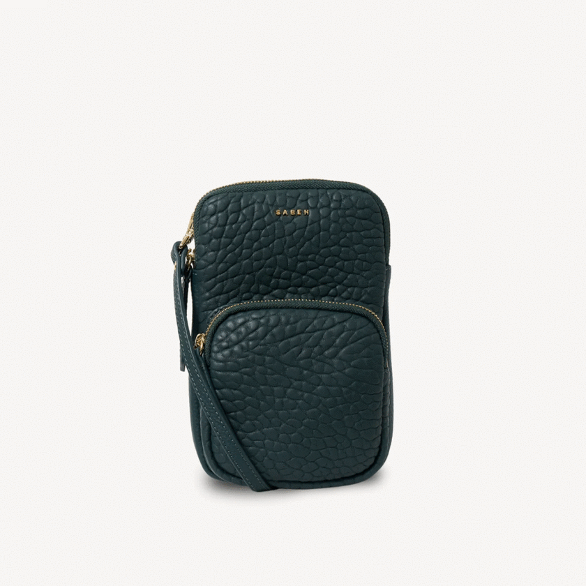 Saben Nikko Pocket Phone Sling - Hunter Green Bubble