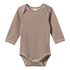 Nature Baby Cotton Long Sleeve Bodysuit - Pinecone Stripe