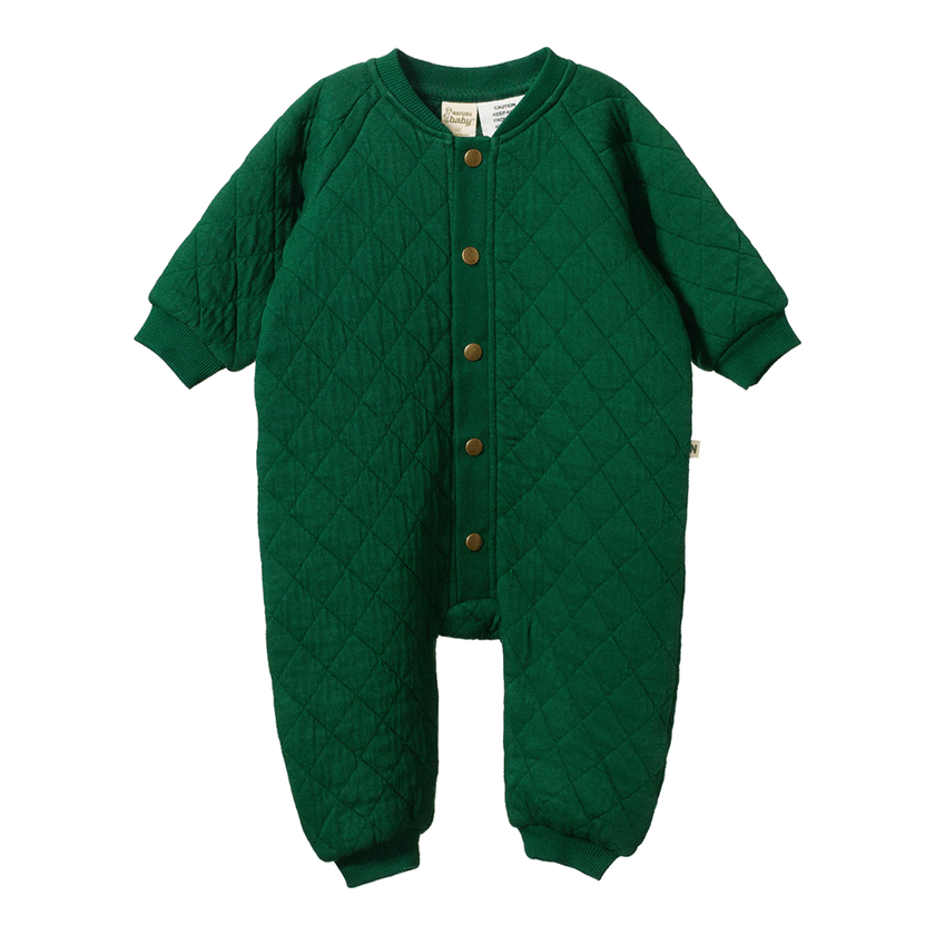 Nature Baby Long Sleeve Juno Romper Quilted - Eden