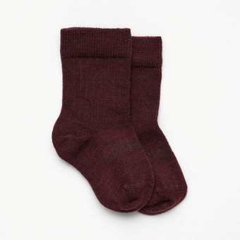 Lamington Merino Wool Crew Socks | BABY | Fig