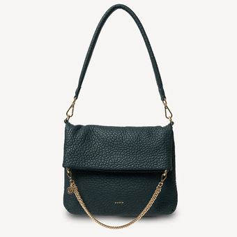 Saben Daria Shoulder Bag - Hunter Green Bubble