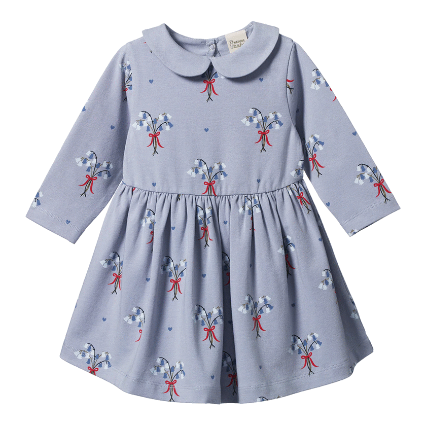 Nature Baby Agnes Dress - Bluebelle Print