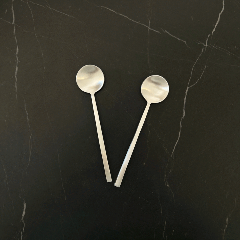Nel Lusso Oro Condiment Spoon - Silver