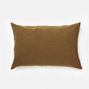 Citta Ochre Linen Pillowcase PR - Ochre 76x50cm
