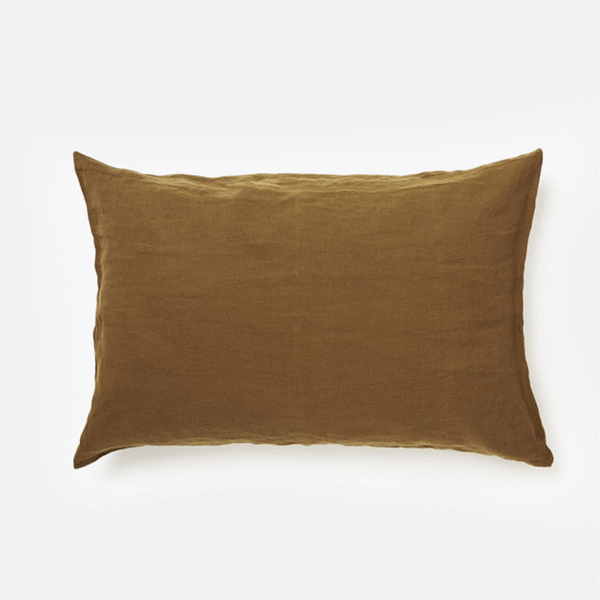 Citta Ochre Linen Pillowcase PR - Ochre 76x50cm