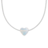 Palas Emporio Opal Glass ‘Clarity’ Heartstone Necklace