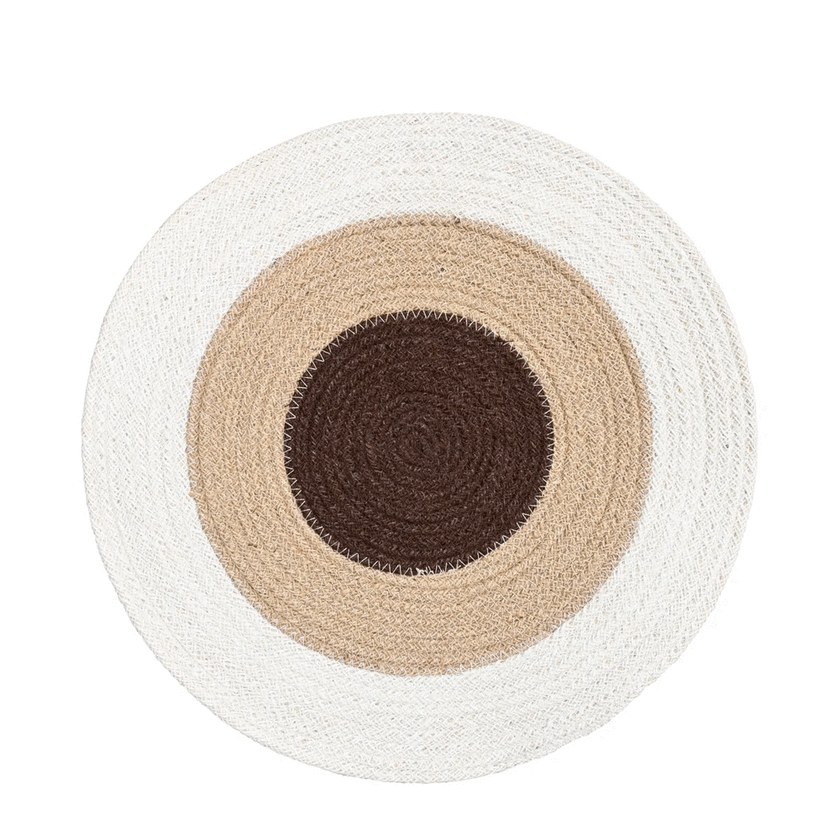 Placemat Round - Natural Rings