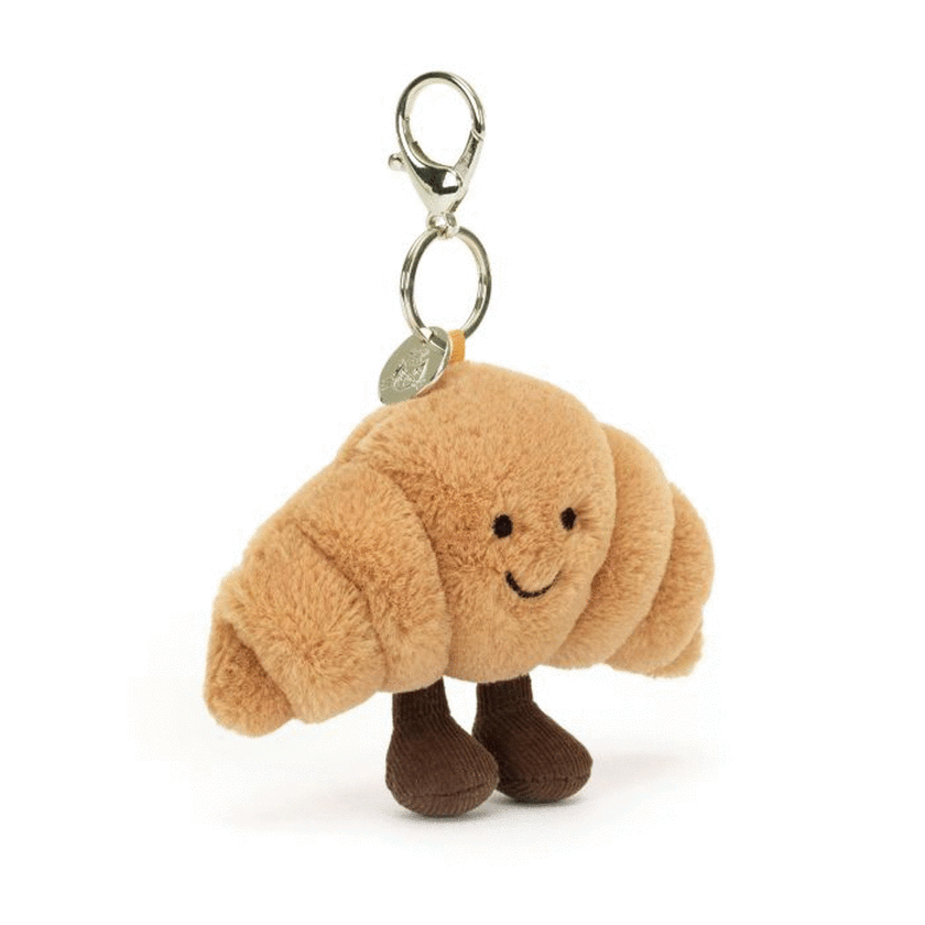 Jellycat Amuseables Croissant Bag Charm Beige 4x13x16cm