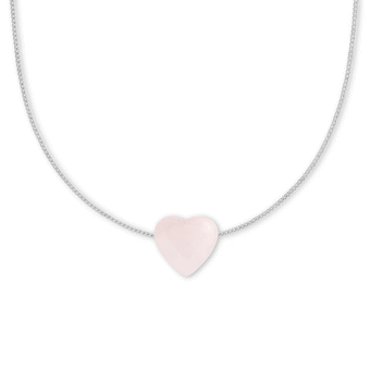Palas Emporio Rose Quartz 'Love' Heartstone Necklace