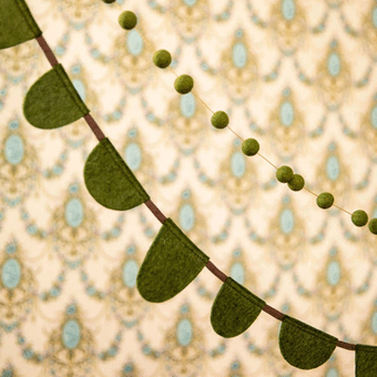 Muskhane Pompoms Malla Garland - 100% Felt L200cm - Pompoms 1.5cm