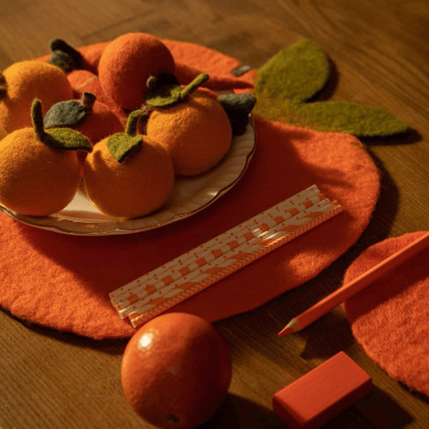 Muskhane Clementine Pastille - 100% Felt Pure Orange
