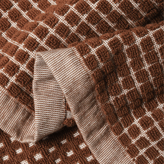 Citta Nero Cotton Bath Mat Paprika/Cream 50x85cm