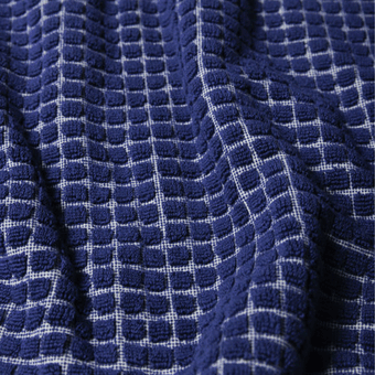 Citta Nero Cotton Bath Mat Cobalt/Cream 50x85cm