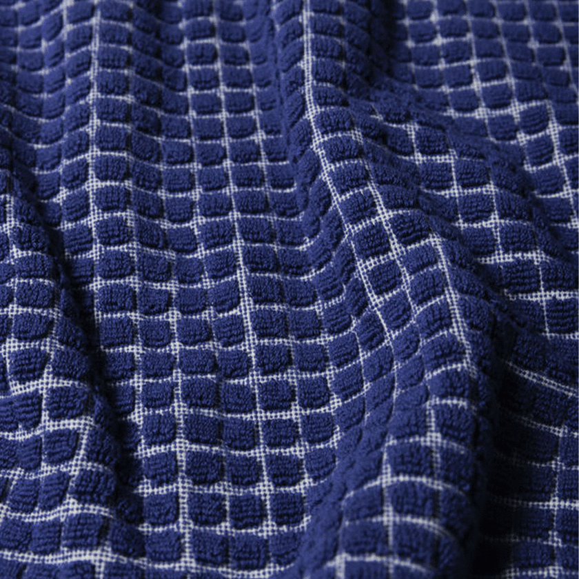 Citta Nero Cotton Bath Towel Cobalt/Cream 80x150cm