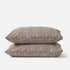 Citta Forget Me Not Organic Cotton Pillowcase Pair - Rye/Bone 76x50cm