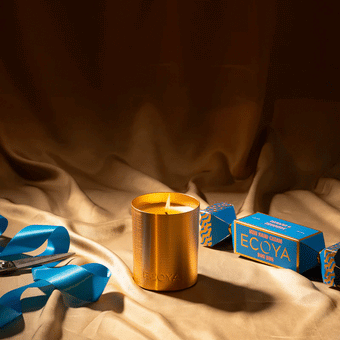 Ecoya Hibiscus & Bergamot Mini Goldie Candle Holiday Collection