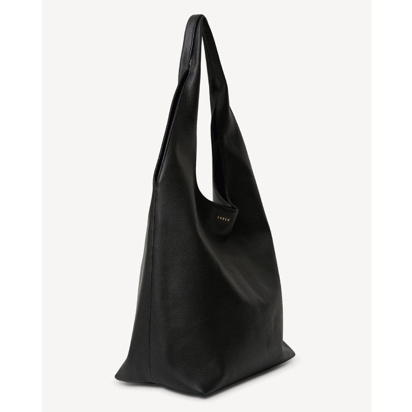 Saben Knox Shoulder Bag - Black Lightly Milled