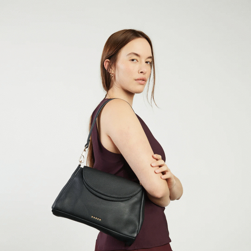 Saben Beckett Shoulder Bag - Black Luxe