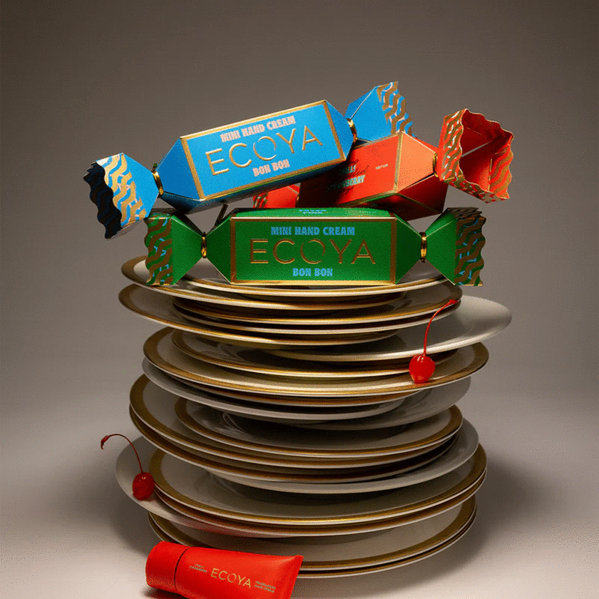 Hibiscus & Ecoya Bergamot Mini Hand Cream Bon Bon Holiday Collection