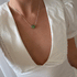 Palas Emporio  Aventurine Balance Heartstone Necklace