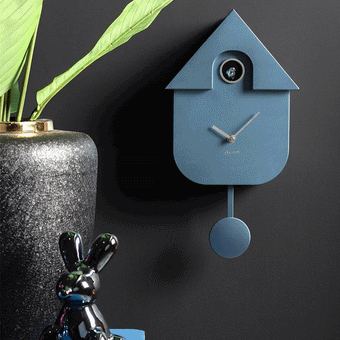 Karlsson Modern Cuckoo Clock - Metallic Blue