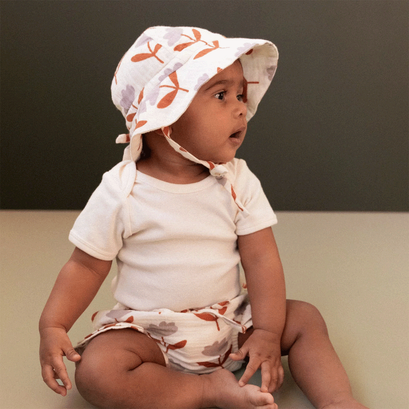 Nature Baby Muslin Sunhat - Fleurette Print