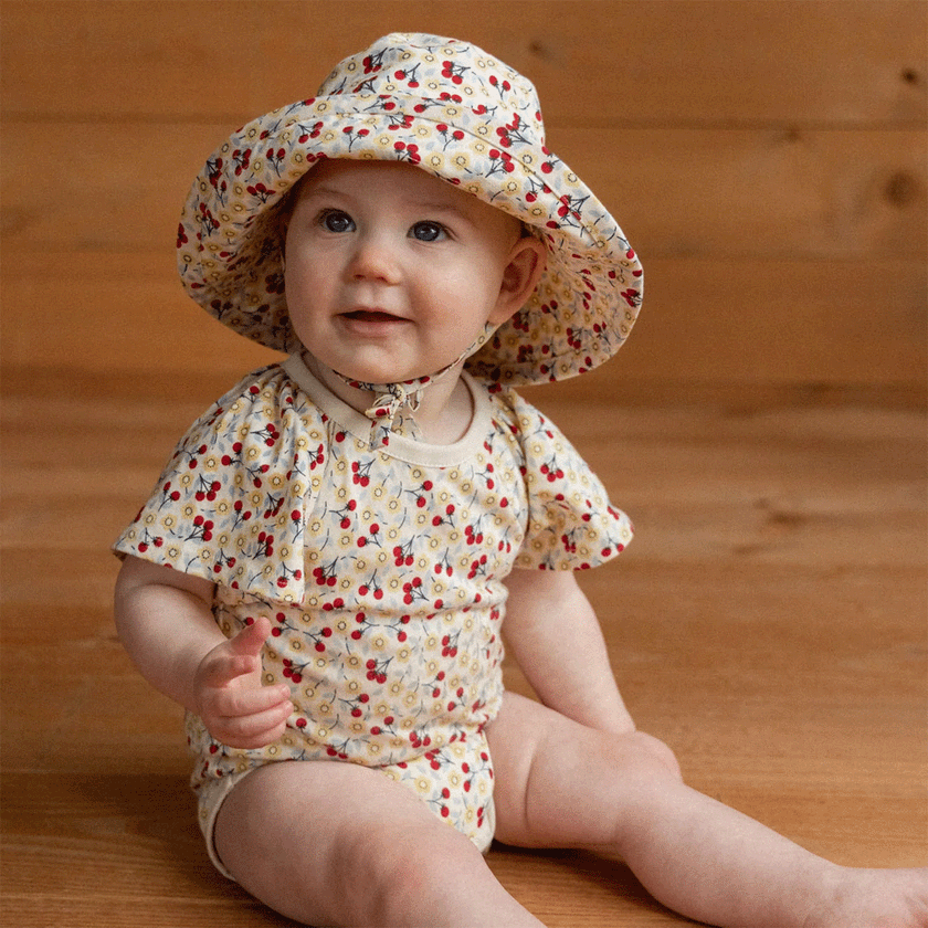 Nature Baby Holiday Sunhat - Kitchen Garden Print