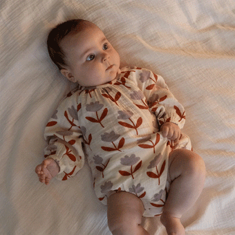 Nature Baby Meadow Bodysuit Muslin - Fleurette Print